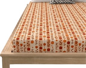 Cearsaf din microfibra PUMPKIN STRIPES colorat 180x200 cm