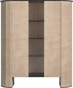 Vitrină lemn masiv Sable, 134 × 50 × 156 cm