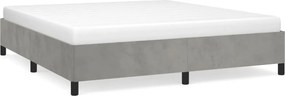 vidaXL Cadru de pat fără saltea, gri deschis, 180x200 cm, catifea