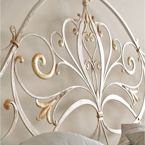 Pat lemn masiv Angelica – din fier forjat 160x200cm