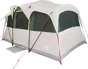 vidaXL Cort de Familie cu acoperiș Alb și Verde 435 x 255 x 216 cm