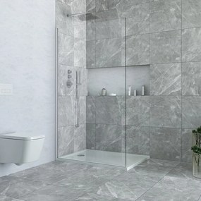 Paravan de dus tip Walk-in Roth Alina 80x200 cm profil crom