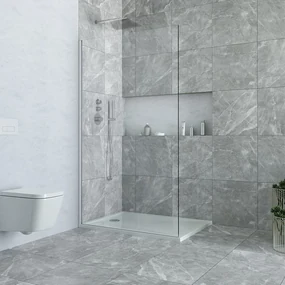 Paravan de dus tip Walk-in Roth Alina 80x200 cm profil crom