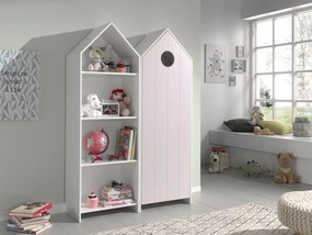 Set 2 Dulapuri pentru Copii Căsuță, Roz și Alb, (MDF) – CASAMI – Vipack