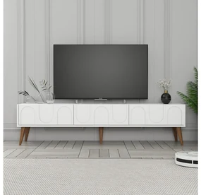 Masă TV/Dulap Bipemu 3 (alb + nuc). 1095685