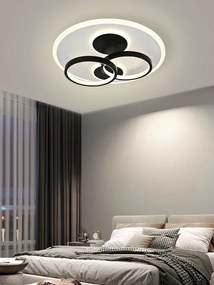 Lustra LED Cu Telecomanda, Elit's Esn R9057R, 126W, Negru Alb