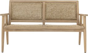 Canapea de grădină din lemn de acacia FSC® și polirattan, L132×H78×W67 cm, „Sorrento"