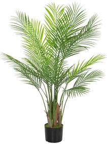 HOMCOM Palmier Artificial mare 120cm Planta artificiala, Plastica Plante artificiale in ghiveci pentru living birou | Aosom Romania