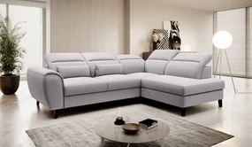 Coltar extensibil cu spatiu pentru depozitare, 255x201x100 cm, Noble R01, Eltap (Culoare: Gri inchis - Flores 4)