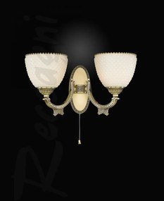Aplica clasica din alama cu 2 brate design italian 7055