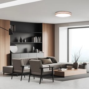 Solight WO8007 - Lampă LED WOODY 48W/230V 3000-6500K pr. 38 cm + DO