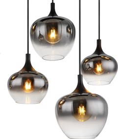 Globo 15548-8H - Candelabru suspendat pe cablu MAXY 8xE27/40W/230V negru