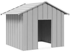 vidaXL Casă pentru câini cu acoperiș 131x101x102 cm oțel galvanizat