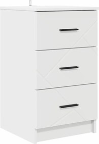 vidaXL Dulap de noapte cu sertar Alb 38 x 38 x 66 cm Lemn compozit