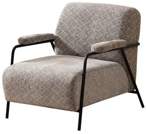 Set canapea extensibila, canapea fixa valentino - bej capuccino(beige capuccino) + fotoliu bej deschis cu forme romboidale pe tapiterie