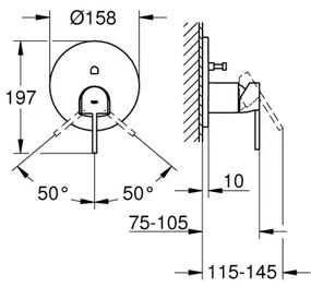 GROHE 24060003 - Baterie PLUS, crom lucios
