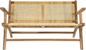 Bancheta din lemn de tec si rattan," Tequra"