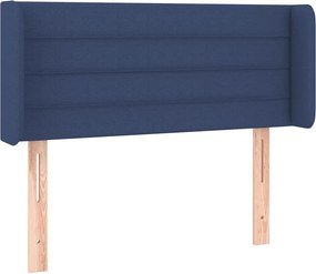 vidaXL Tăblie de pat cu aripioare albastru 93x16x78/88 cm textil