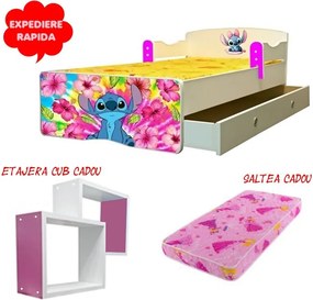 Pat copii Stich cu saltea si sertar