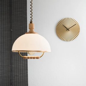 Lustră reglabilă RAMONA 1xE27/60W/230V maro/alb/stejar