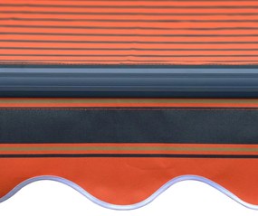 Copertina retractabila manual LED portocaliu maro, 450 x 300 cm portocaliu si maro, 450 x 300 cm
