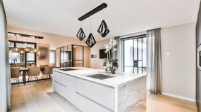 Lustra moderna cu 3 pendule design LUX realizat manual CRYSTALLO XL
