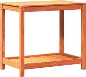 vidaXL Masă plantare cu raft maro ceruit 82,5x50x75 cm lemn masiv pin
