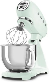 Mixer planetar SMEG SMF03PGEU, 800 W, 4,8 l, 10 viteze, Functie de pornire treptata, Verde pastel