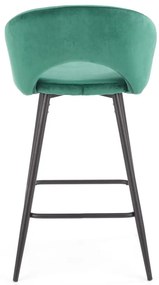 Scaun de bar H96 velvet verde