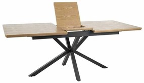 Masă de bucătărie Hull, stejar / negru