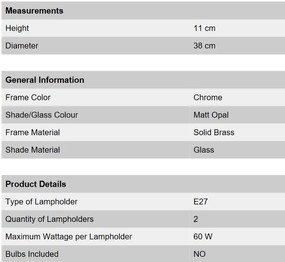 Plafoniera diametru 38cm CLASSICO, alama cromata