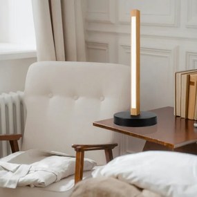 Lampă LED de birou VERDE LED/10W/230V 3000K stejar/negru