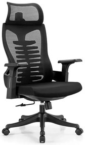 RESIGILAT- Scaun ergonomic Hale-H, spatar Mesh, sezut textil, Negru