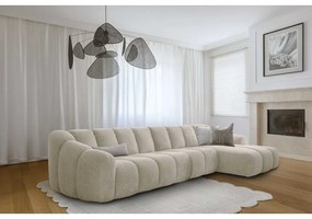 Colțar bej (cu colț pe partea dreaptă/cu șezlong) Shell – Miuform