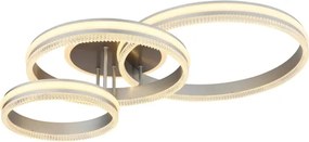 Globo 67377-72 - Lampă de tavan LED dimabilă FRANCINE LED/72W/230V argintie + telecomandă