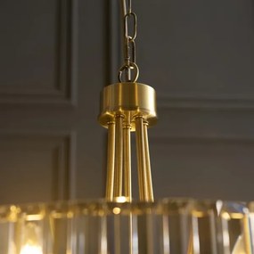 Endon 119610 - Candelabru VISCONTI cu lanț, 5 x E14, 6 W, 230 V, alamă