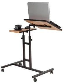 Măsuță ajustabilă GLEN 87x67 cm maro/neagră