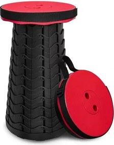 Taburet portabil de exterior - roșu