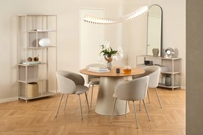 MAZZONI EXPORT CLARA Bej (material Basel 24)/picioare bej - SCAUN MODERN ADÂNC TAPIȚAT PENTRU SALON/LIVING/BIROU LOFT
