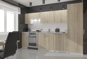 Dulap de bucătărie pentru alimente Lula S40 (alb + stejar sonoma). 1069049