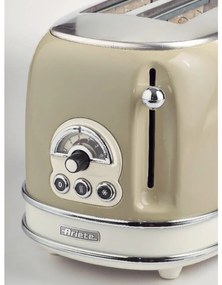 Prajitor de paine Ariete VINTAGE 0155/03, 810W, 2 felii, 3 functii, 6 trepte, Tava irimituri detasabila, Bej