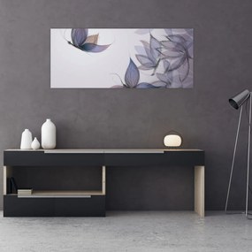 Tablou - Fluturi desenați (120x50 cm)