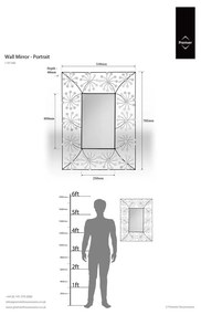 Oglindă de perete 56x70 cm Floret – Premier Housewares