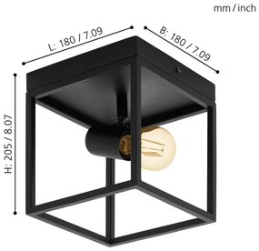 Eglo 98331 - Plafonieră SILENTINA 1xE27/40W/230V