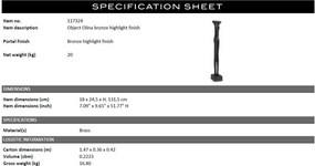 Statueta / Obiect decorativ design LUX Olina bronz