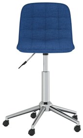 Scaun de bucatarie pivotant, albastru, material textil 1, Albastru
