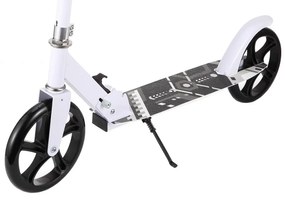 Trotineta copii si adolescenti NOVOKIDS™ Fusion EVO PRO, Maxim 100 kg, Functie Super Brake, Maner reglabil pe inaltime, Diametru roata 200 mm, Alb