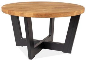 Masuta de cafea Stejar / Negru, CONO B 80x80