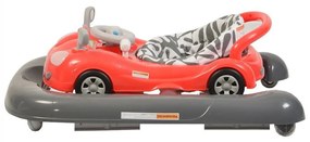 Premergator Reglabil in 3 Trepte NOVOKIDS™ Super Car , roti silentioase, Masinuta, Pliabil, 8 Roti, Cu Melodii si lumini, Cu Volan, Rosu