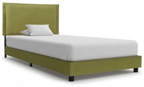 280996 vidaXL Cadru de pat, verde, 90 x 200 cm, material textil
